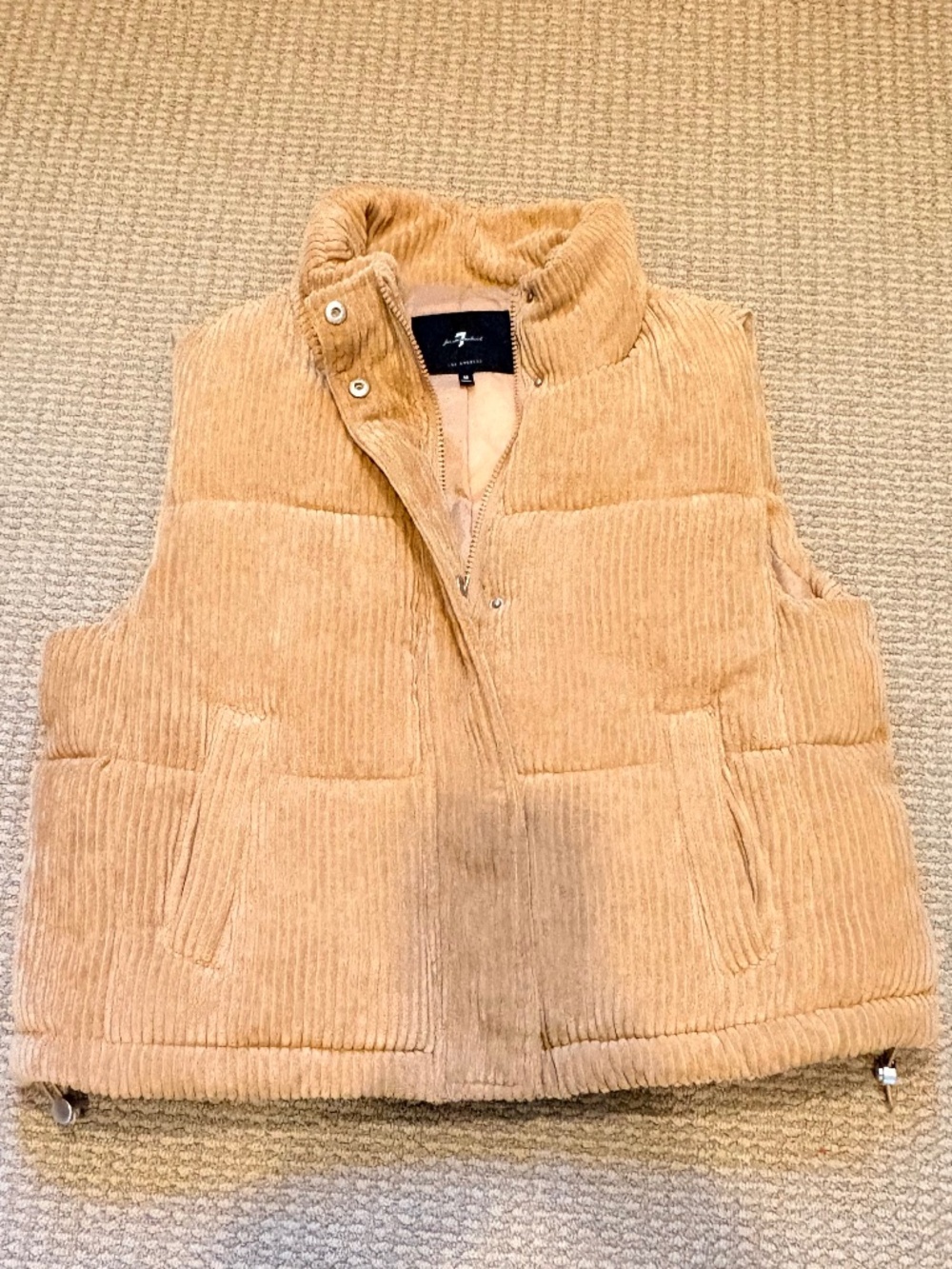 7 For all Mankind cropped Corduroy vest
